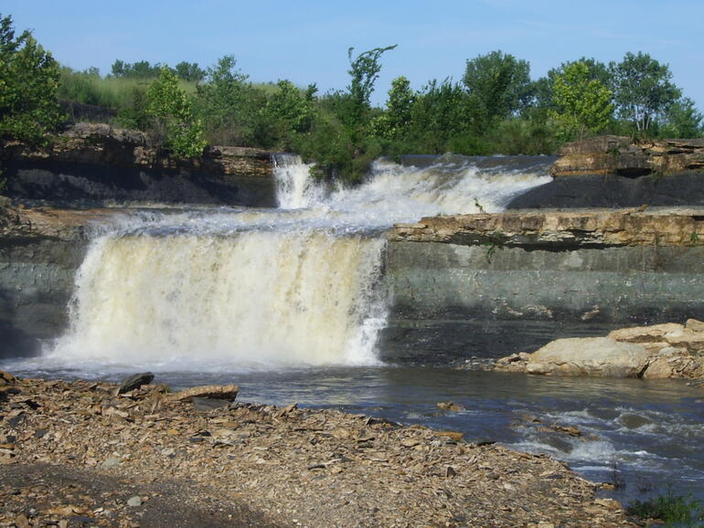 Eureka City Lake Waterfall