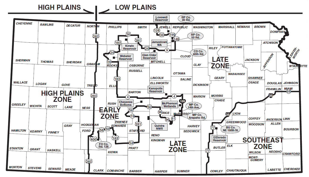 Duck Zones Map