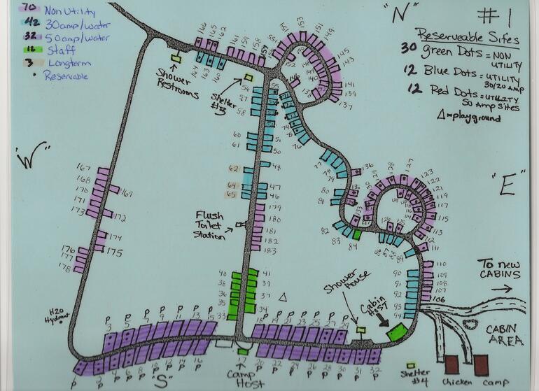 Campground #1 Site Map