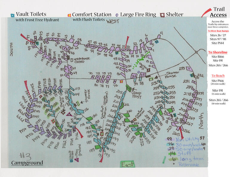 Campground #3 Sites Map 2017