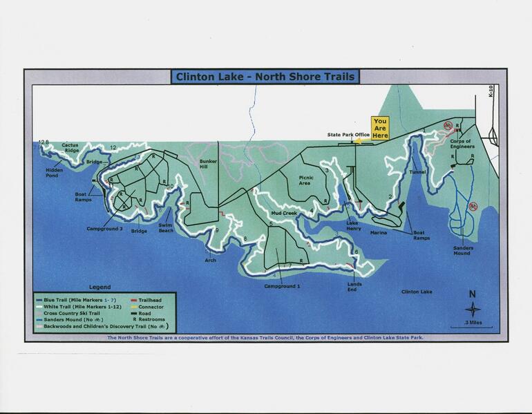 Hiking Biking Trail Map from Park Office