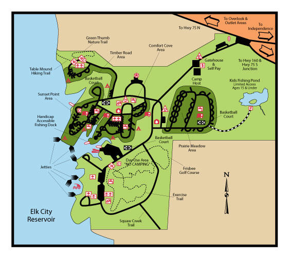 Elk City Campsite Map