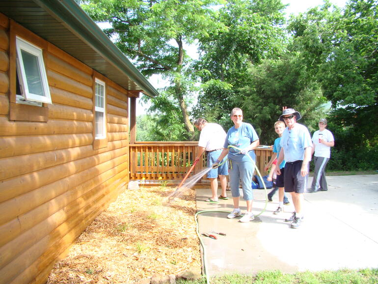 Central Kansas Yacht Club planing flowers