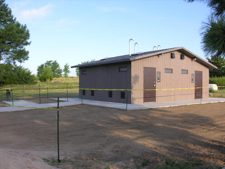 New bath/shower house at Old Marina Campgrounds