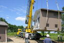 Setting of new bath/shower house at Old Marina Campgrounds